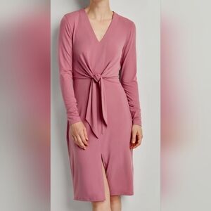 Ellen Tracy Mauve Long Sleeve Dress